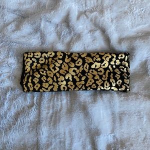 Black and Gold Leopard Stretch Headband